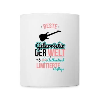 Beste Gitarristin der Welt - 100% Authentisch - Tasse - Weiß - Vorne