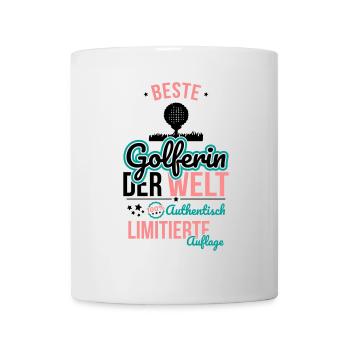 Beste Golferin der Welt - 100% Authentisch - Tasse - Weiß - Vorne