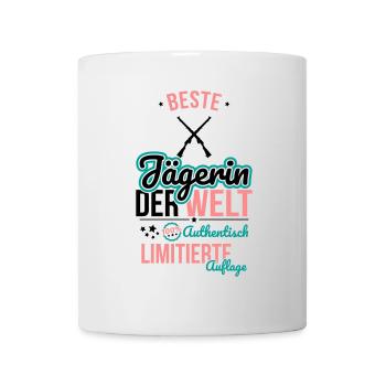 Meilleure chasseresse du monde - 100 % authentique - Mug blanc - blanc - Devant