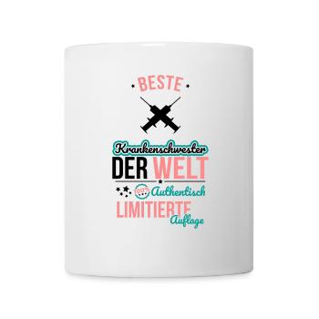 Meilleure infirmière du monde - 100 % authentique - Mug blanc - blanc - Devant