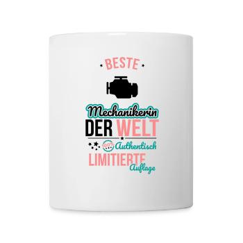 Meilleure femme mécanicienne au monde - 100 % authentique - Mug blanc - blanc - Devant