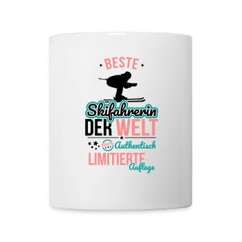 Beste Skifahrerin der Welt - 100% Authentisch - Tasse - Weiß - Vorne