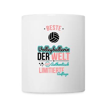 Beste Volleyballerin der Welt - 100% Authentisch - Tasse - Weiß - Vorne