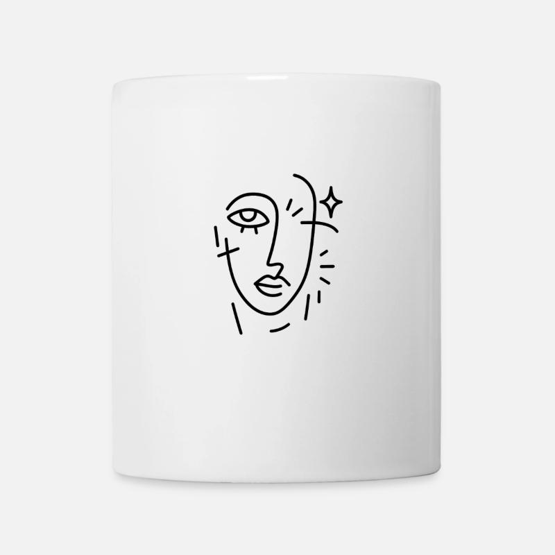 Avi Collection - one line face - Tasse - Weiß