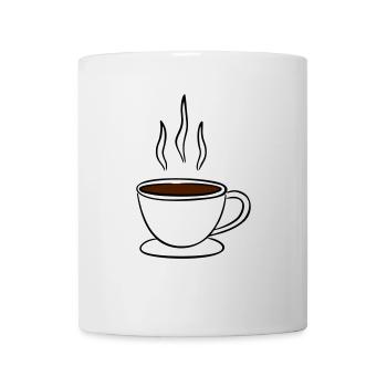 Kaffee - Tasse - Weiß - Vorne