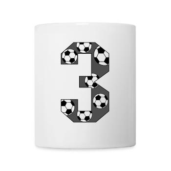3 anniversaire Football Gris - Mug blanc - blanc - Devant