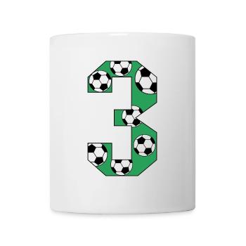 3e anniversaire Football Green - Mug blanc - blanc - Devant