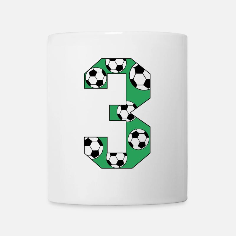 3. Geburtstag Fußball grün - Tasse - Weiß