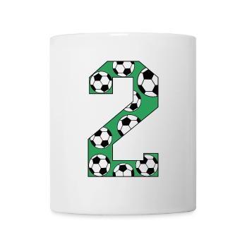 2nd Birthday Football Green - Mug - white - Front