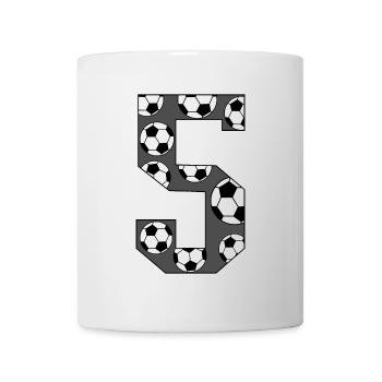 5e anniversaire Football Grey - Mug blanc - blanc - Devant