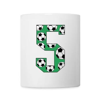 5 Birthday Football Green - Mug - white - Front