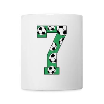 7 Birthday Football Green - Mug - white - Front