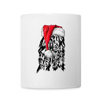 Santa Afghan Hound Chiens de Noël - Mug blanc - blanc - Devant