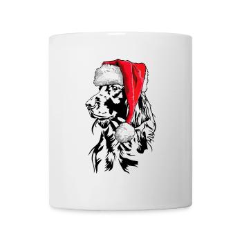 Père Noël Setter Chiens de Noël Wilsigns - Mug blanc - blanc - Devant