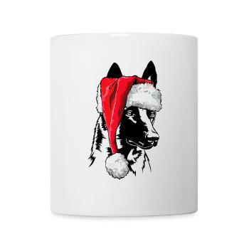 Santa Malinois Christmas St. Nicholas Dogs Wilsigns - Mug - white - Front