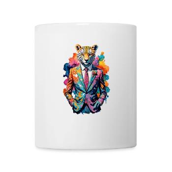 Cheetah in a suit - Mug - white - Front