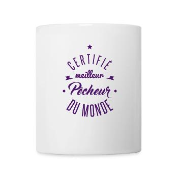 certifié meilleur pécheur - Mug blanc - blanc - Devant