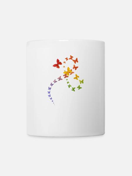 Rainbow Butterfly - Mug - white