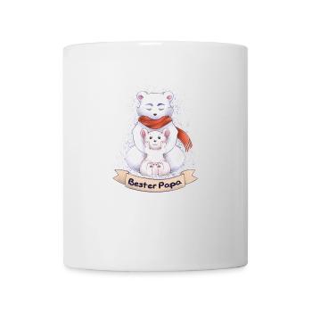 Bester Papa - Eisbär und Kind - Tasse - Weiß - Vorne