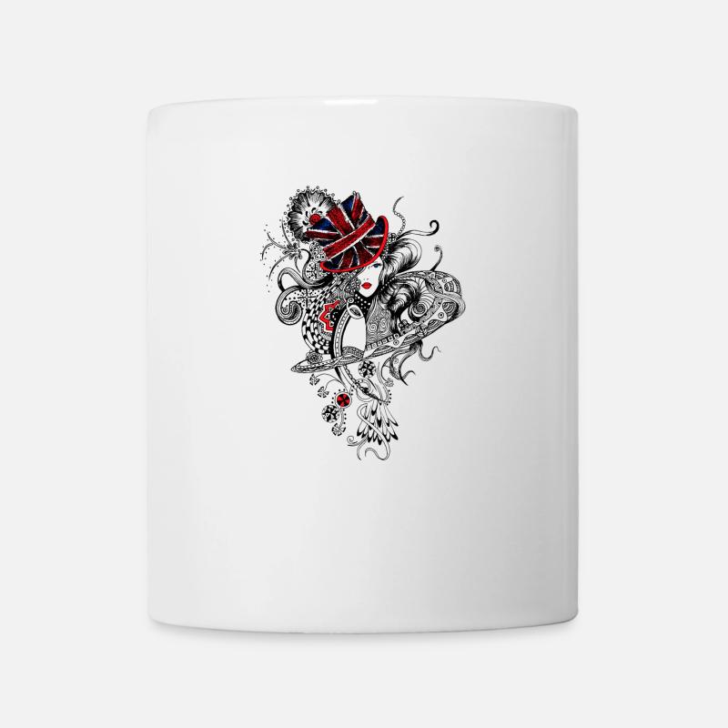 Schönheit u. Der Union Jack - Tasse - Weiß