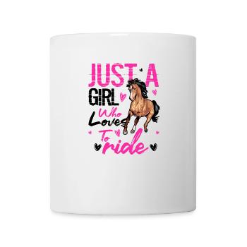 Juste une fille qui aime monter - Mug blanc - blanc - Devant