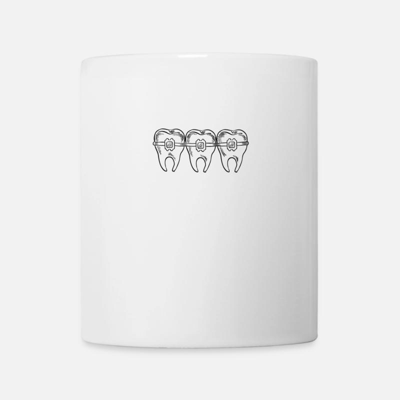 Brackets Feste Spange - Tasse - Weiß