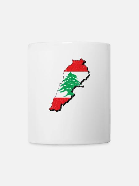 Liban Libane carte vacances voyage cadeau LBN - Mug blanc - blanc