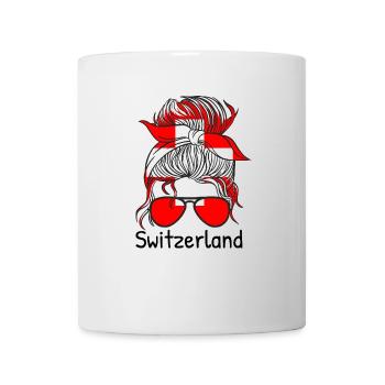 Suisse Flag Croix Vintage Occasion Look Suisse - Mug blanc - blanc - Devant