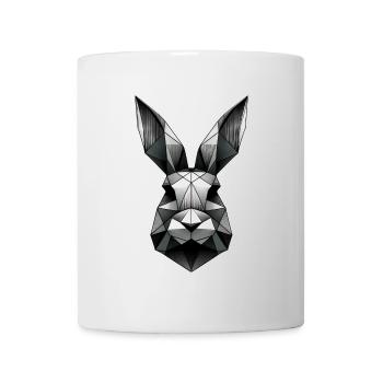 Conception géométrique de lapin polygone lapin - Mug blanc - blanc - Devant