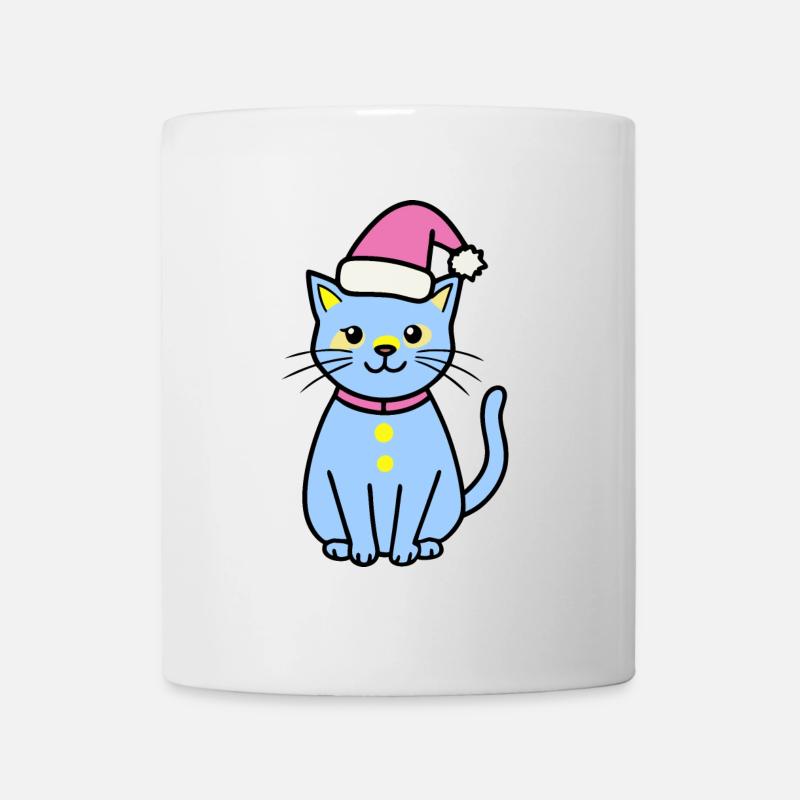 Meowy Christmas - Geschenk mit Katze - Tasse - Weiß