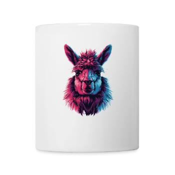 Lustiges Lama Alpaka - Tasse - Weiß - Vorne