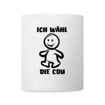 Ich wähl die CDU - Wähler - Stimme - Tasse - Weiß - Vorne