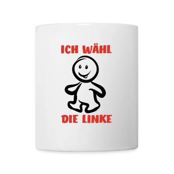 Ich wähl die Linke - Wähler - Stimme - Tasse - Weiß - Vorne
