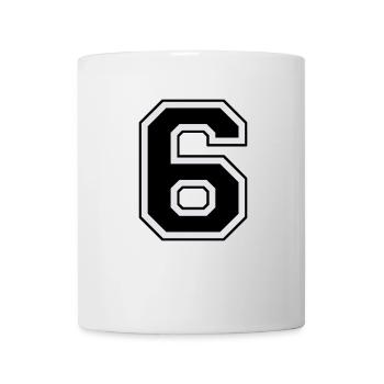 Nummer Sechs - Tasse - Weiß - Vorne