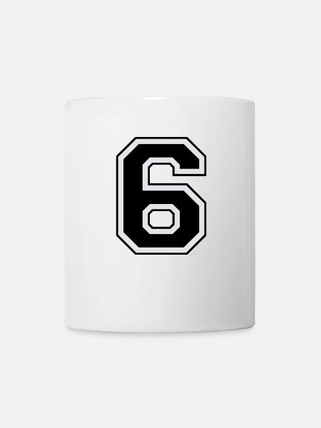 Nummer Sechs - Tasse - Weiß