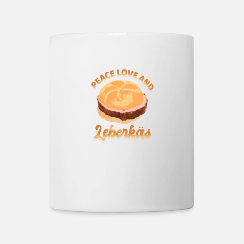 Peace Love et Leberkäs - Mug blanc - blanc