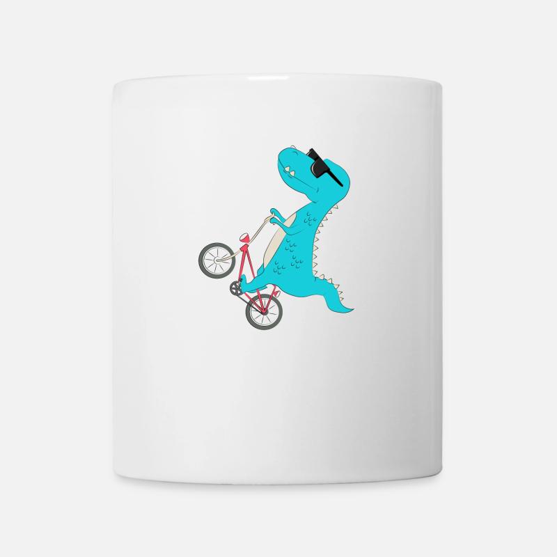 T-Rex Biker - Tasse - Weiß