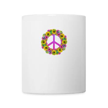 Flower Power Peace Hippie 60er 70er Jahre - Tasse - Weiß - Vorne