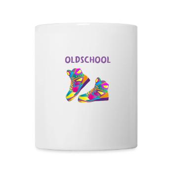 Retro Oldschool Sneakers Hippie Disco T-Shirt - Mug - white - Front