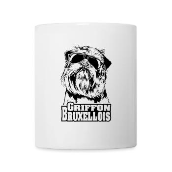 GRIFFON BRUXELLOIS cool sunglasses dogs dog - Mug - white - Front