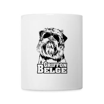 GRIFFON BELGE cool sunglasses dogs dog - Mug - white - Front