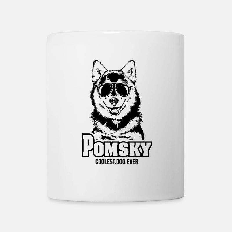 POMSKY coolest dog ever Hundespruch Hunde Hund - Tasse - Weiß