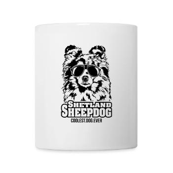 SHETLAND SHEEPDOG chien le plus cool chien jamais dit - Mug blanc - blanc - Devant