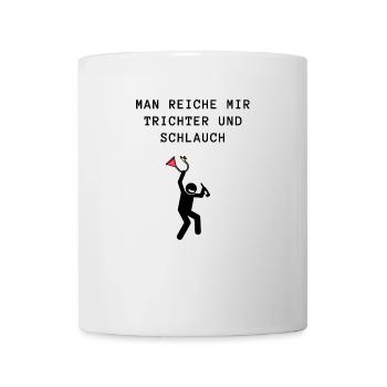 Alkoholsuff Trichter und Schlauch Saufurlaub Malle - Tasse - Weiß - Vorne