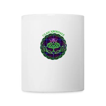 Clan Aberdale Schottischer Tartan Keltische Distel - Tasse - Weiß - Vorne
