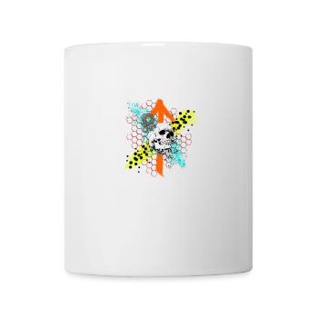 Zahnrad-Skull - Tasse - Weiß - Vorne