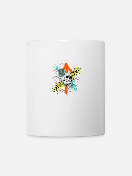 Zahnrad-Skull - Tasse - Weiß
