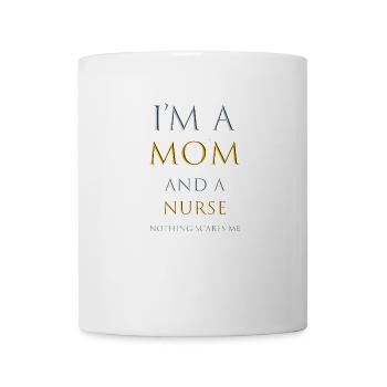 je suis une maman et une infirmière... - Mug blanc - blanc - Devant