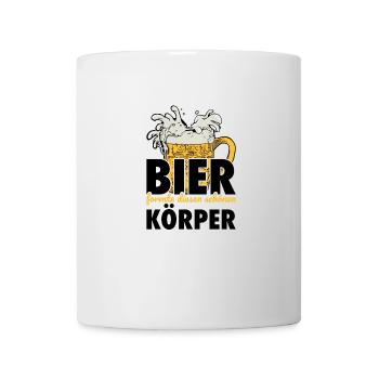 Bier Formte Diesen Schönen Körper Bierliebhaber - Tasse - Weiß - Vorne