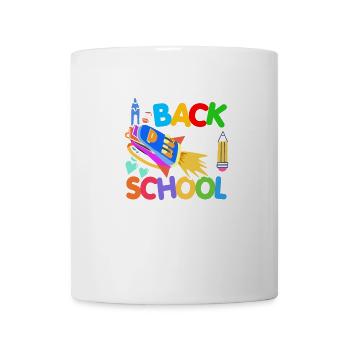 Schulstart zurück zur Schule Rakete Schüler - Tasse - Weiß - Vorne